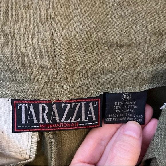 VINTAGE Trouser Pants Pleated Front Olive Khaki Green Small fits 2 4 - Picture 6 of 10